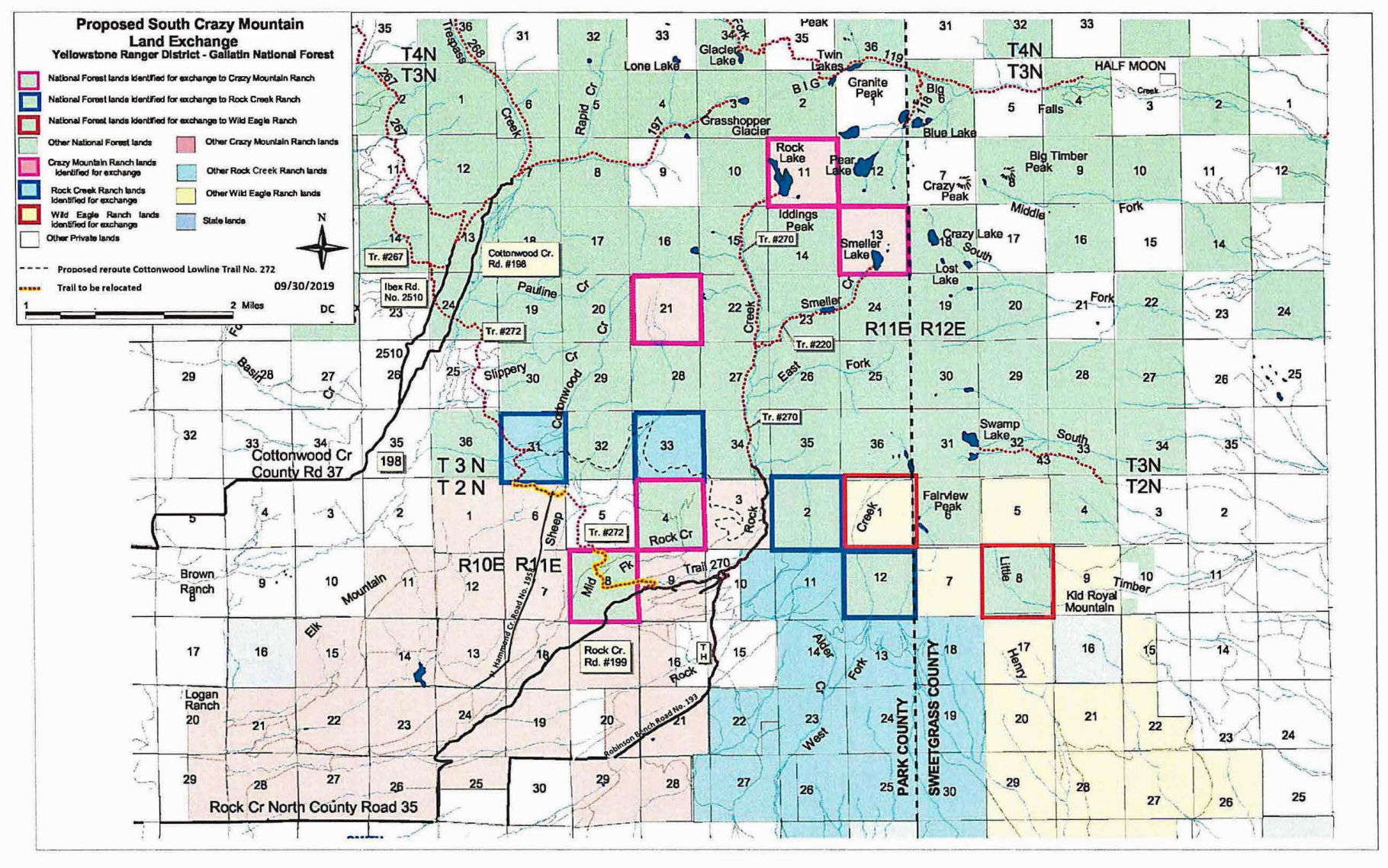 Lands proposed for exchange